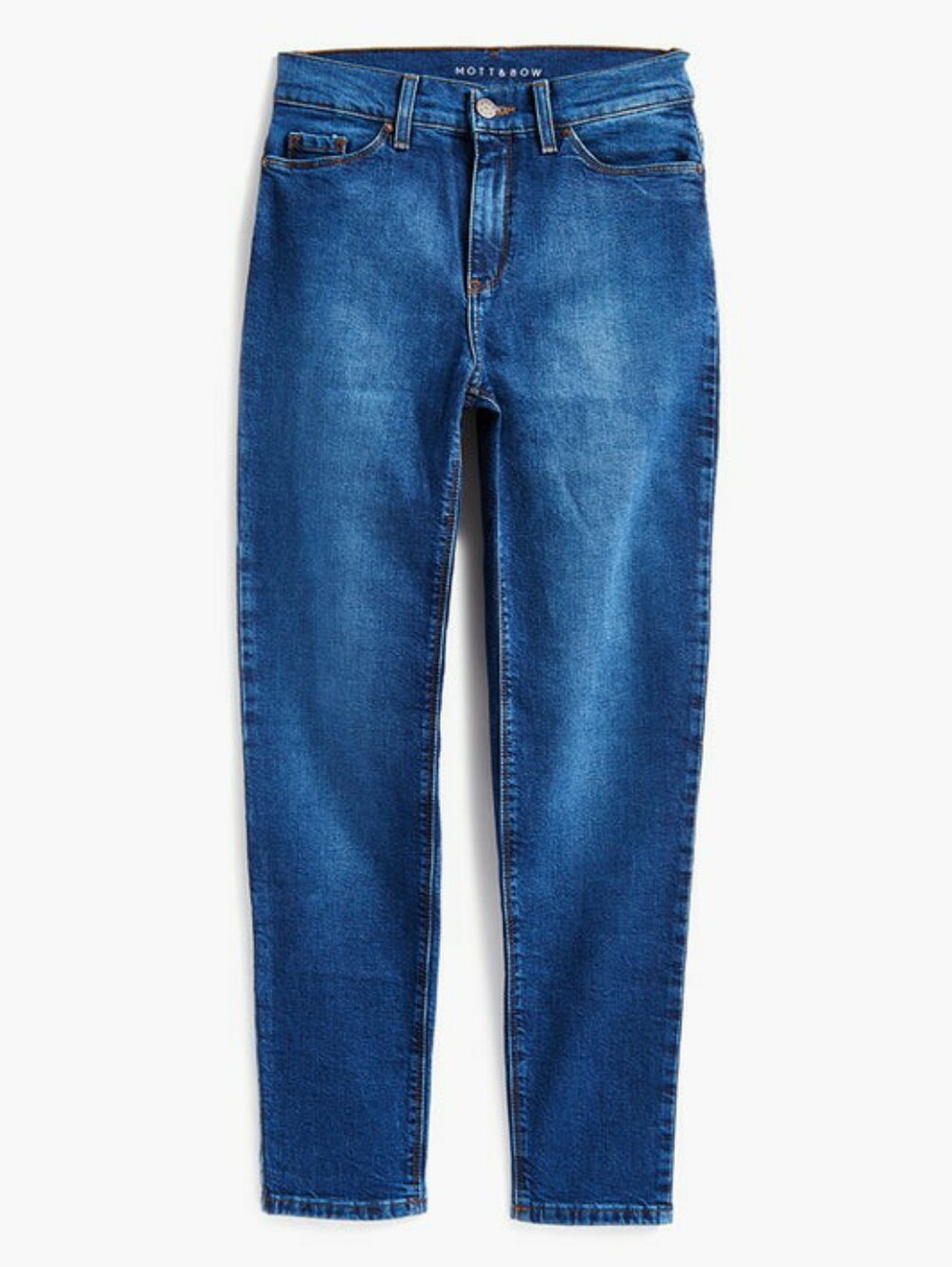 Mott & Bow Women's High-Rise Boyfriend Jeans Dark Blue 29 Relaxed Straight